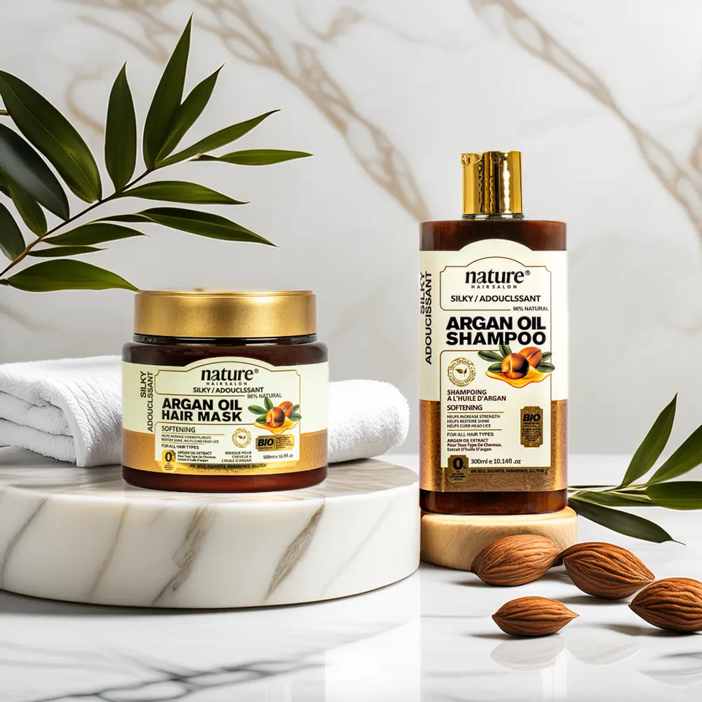 Soin Nourrissant à l’Huile d’Argan shampoing + Masque