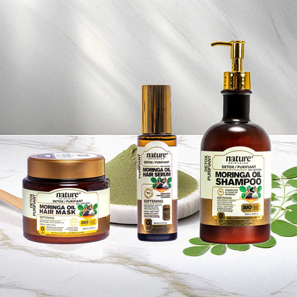 Soin purifiant Shampoing + Masque à l'huile de moringa + sérum