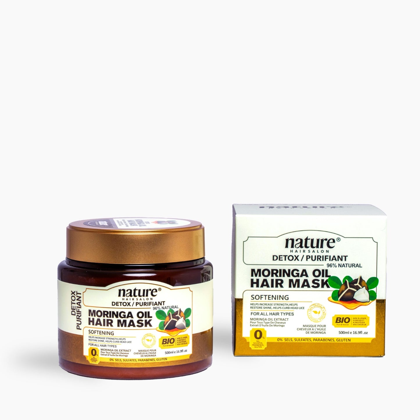 Soin purifiant Shampoing + Masque à l'huile de moringa